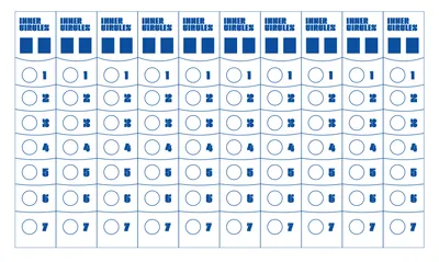 Ticket for each player (inner Circles)