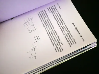 Inside view of edition, contextual page in the form of a letter