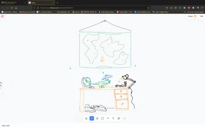 Screenshot of multiple experiences with collaborative drawing app from free software community